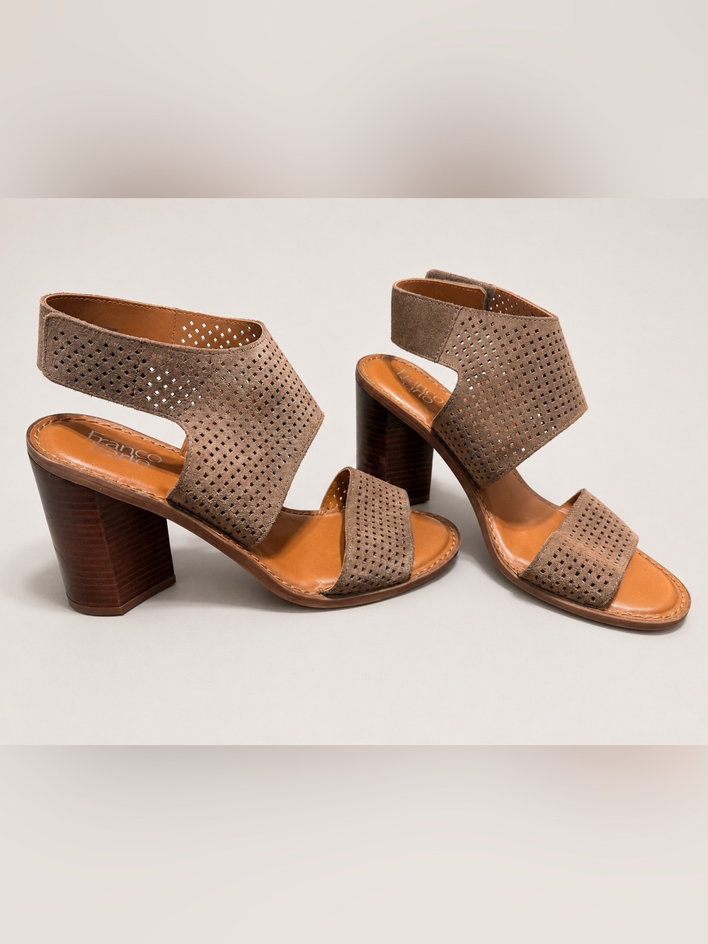 Franco Sarto “Delores” taupe block heel in women’s size 11M